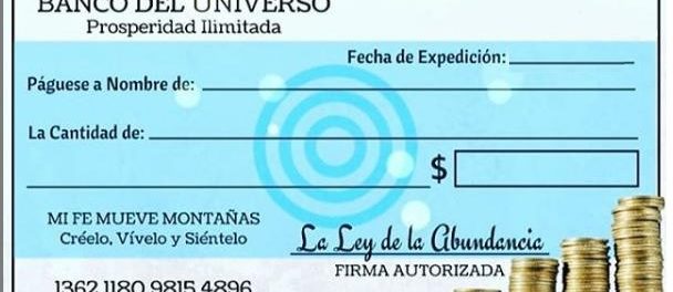 cheque de la abundancia